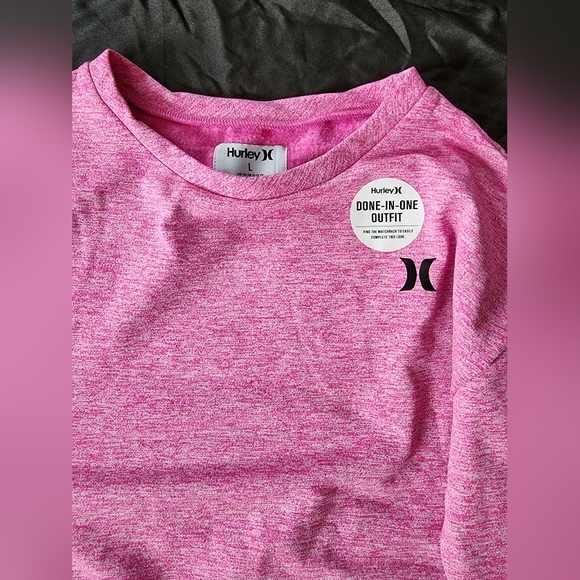 Girls L hurley top with hair binder - Picture 2 of 2